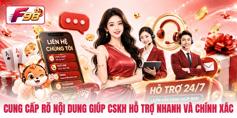 Cung cấp rõ nội dung giúp CSKH hỗ trợ nhanh và chính xác