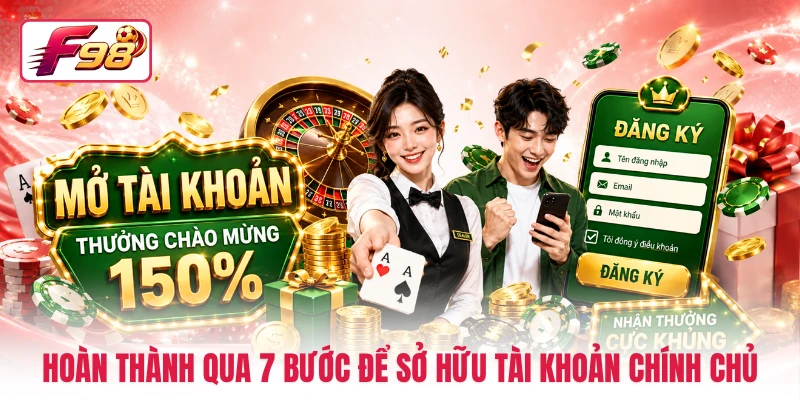 Hoàn thành qua 7 bước để sở hữu tài khoản chính chủ