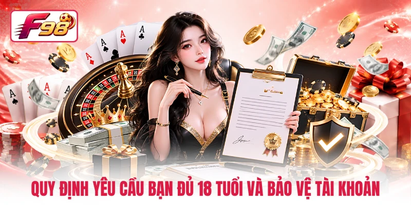 Quy định yêu cầu bạn đủ 18 tuổi và bảo vệ tài khoản